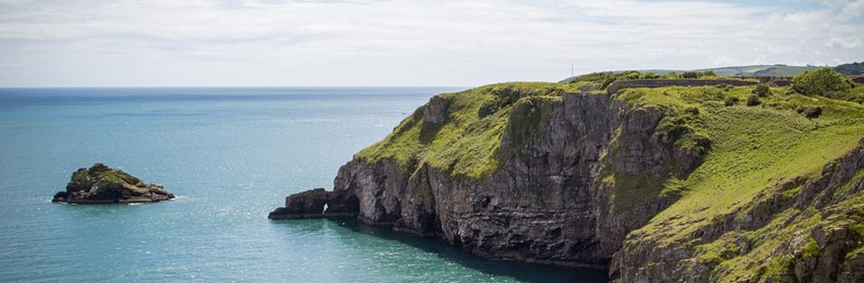 cliff landscape picture on waters edge